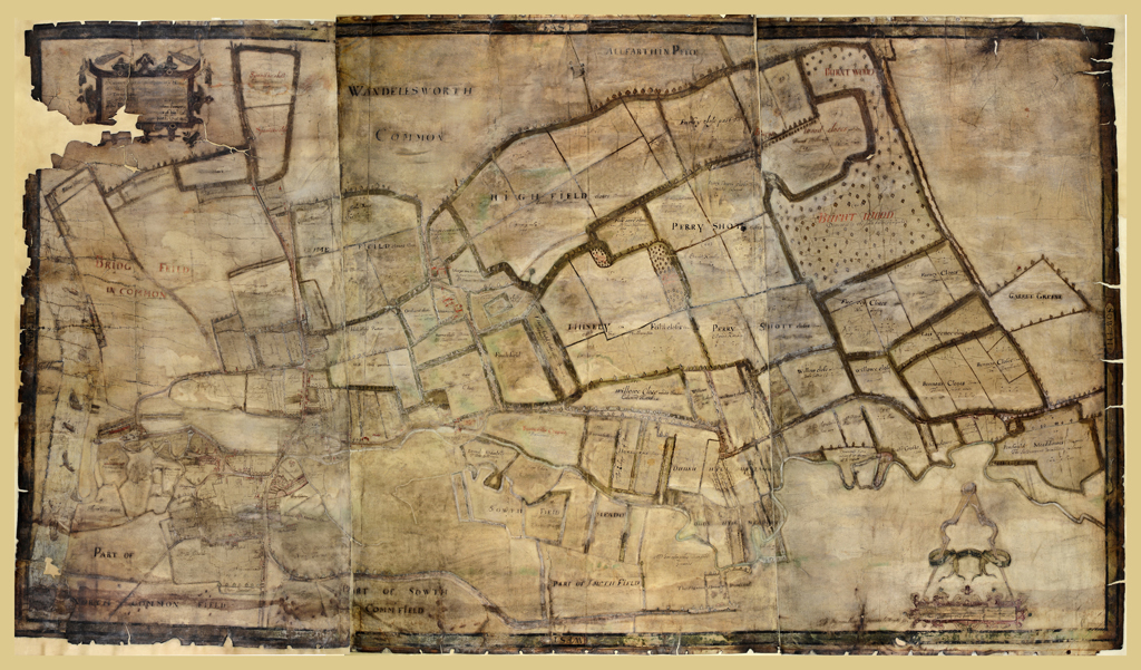 Gardner-Porter map of Allfarthing Manor, c.1633-1640