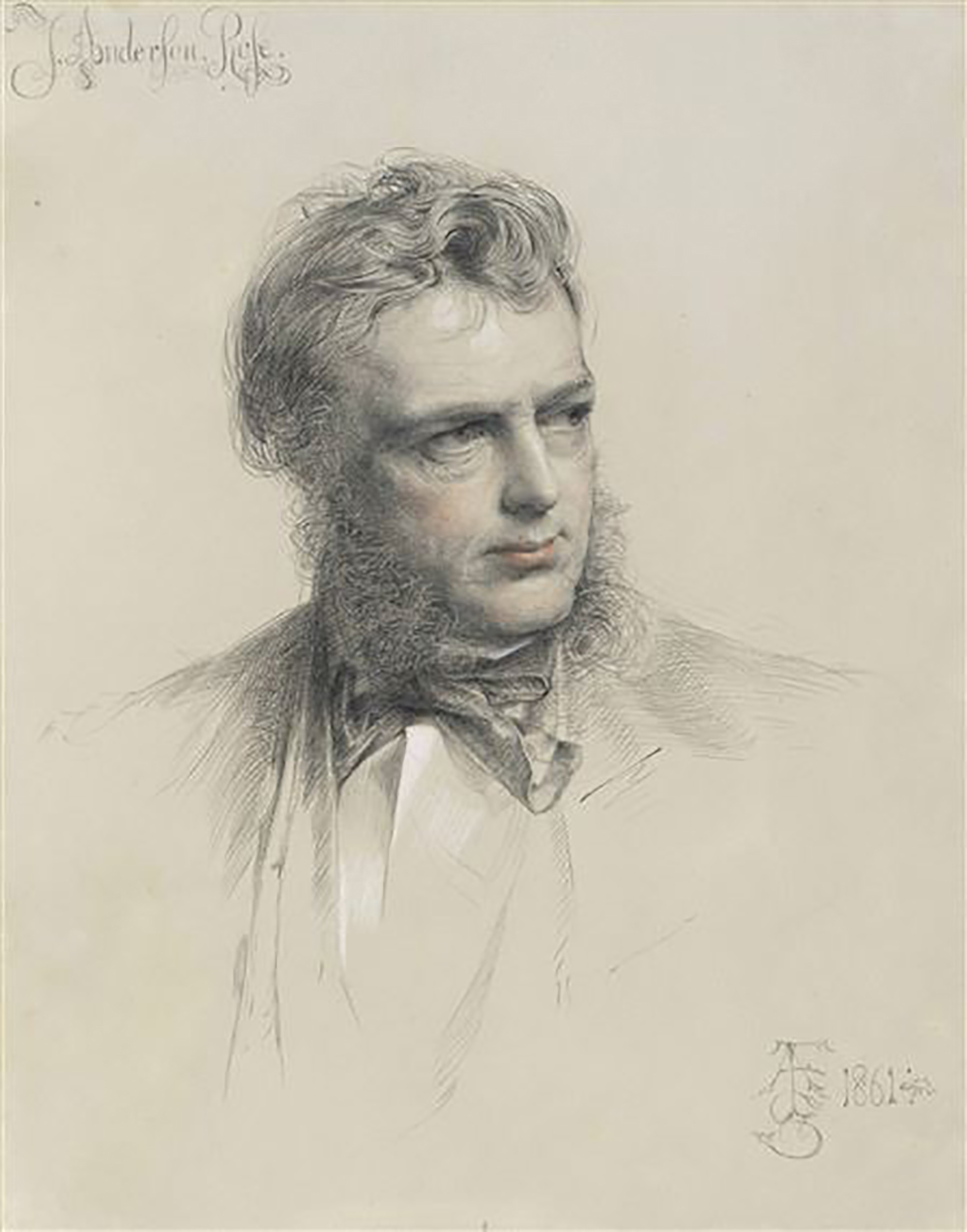 James Anderson Rose, drawn by Frederic Sandys in 1861