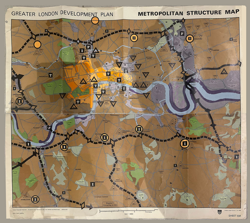 GLC Metropolitan Structure Map 1969