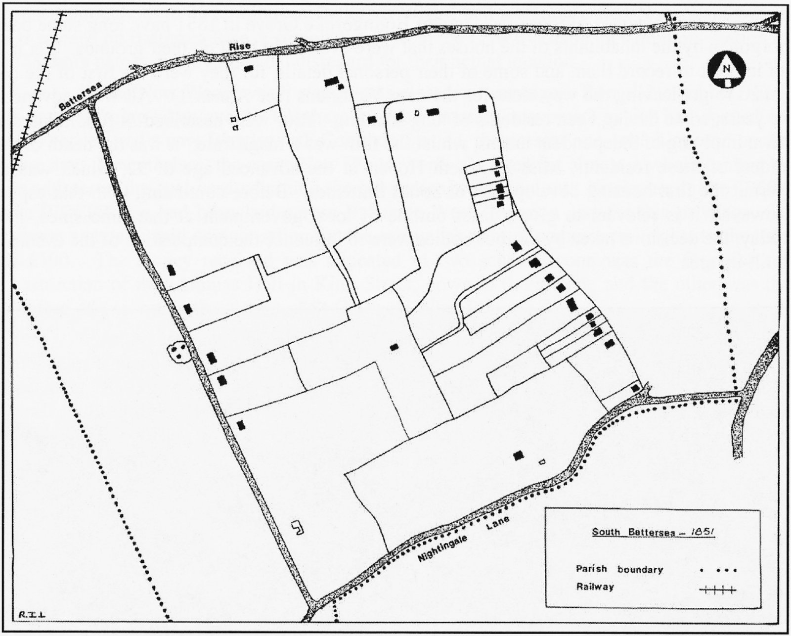 Fig. 2 – Sketch-map of the area in 1851